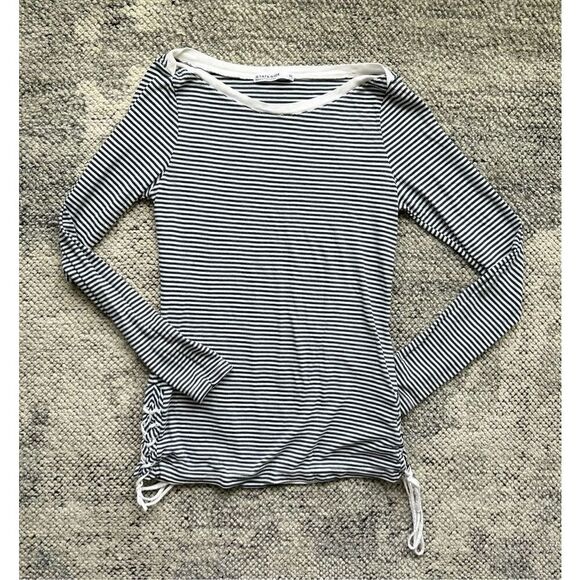 Stateside Stripe Boat Neck Side Tie Long Sleeve Top - Picture 1 of 4